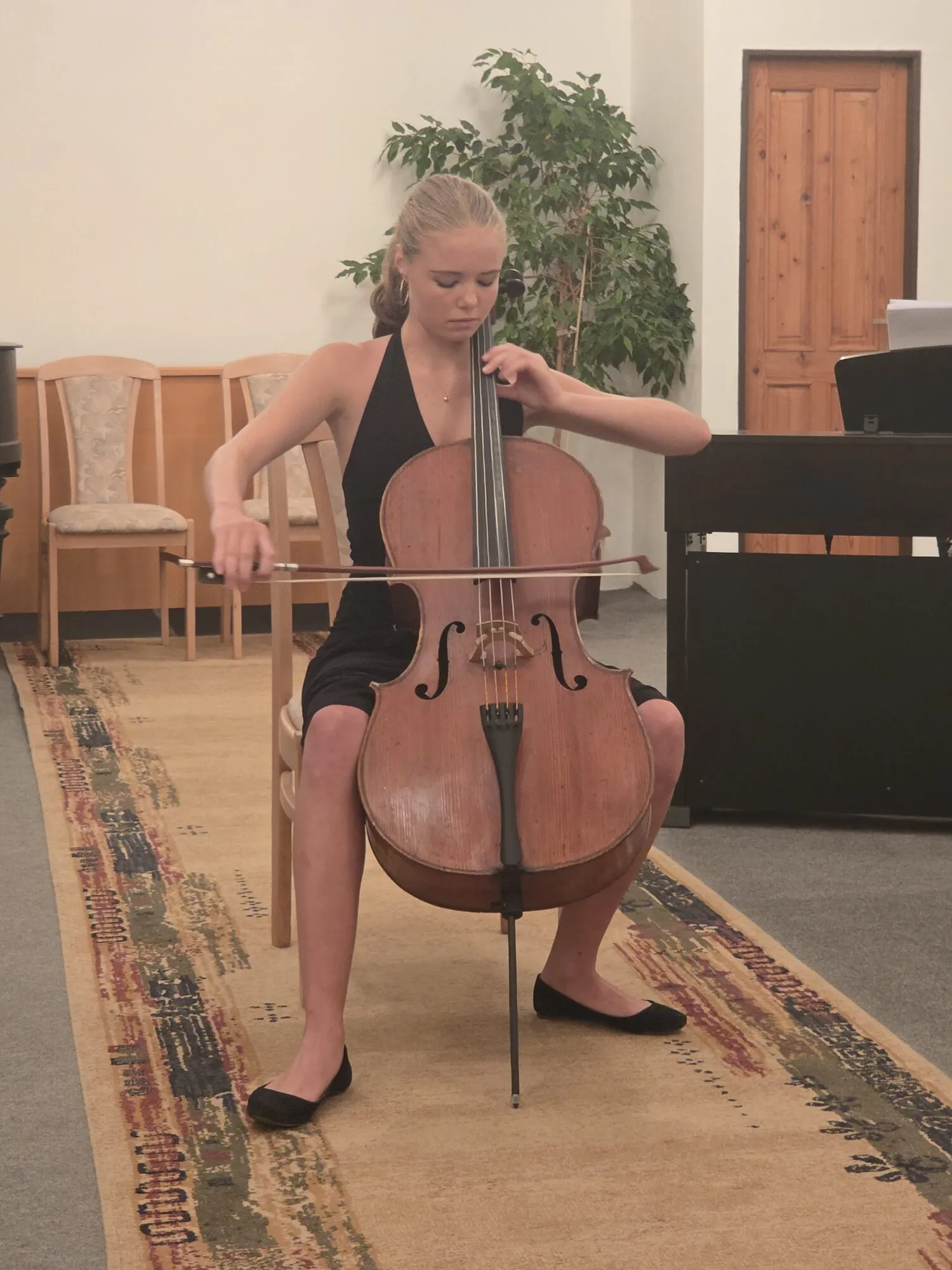 Strnadová during a lesson